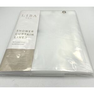 Liba‎ 8G Shower Curtain Liner 72"X72 Mildew Resistant Clear